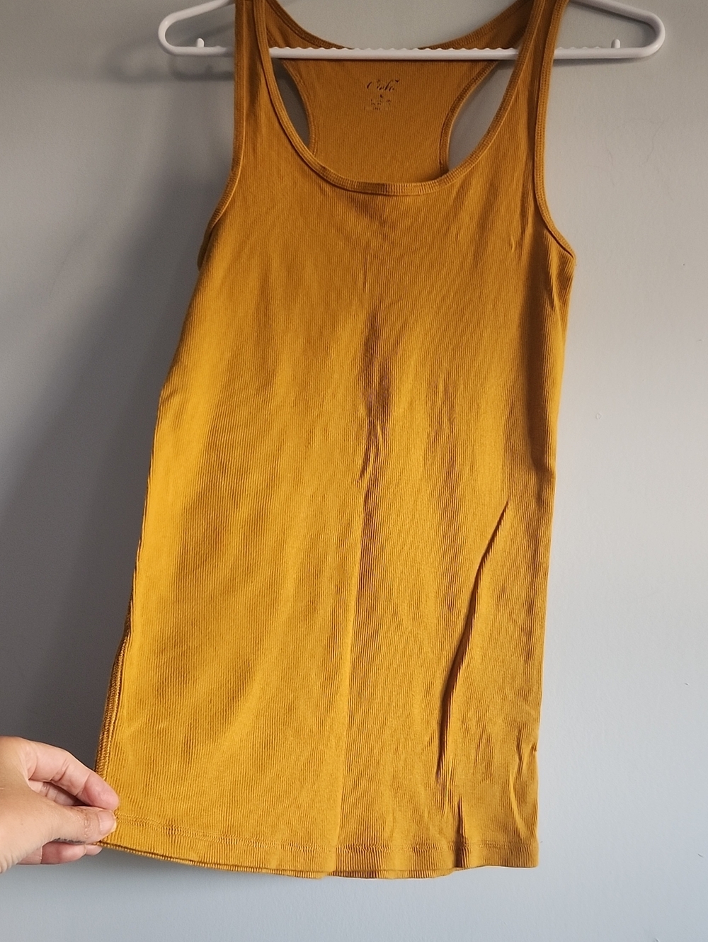 *Bundle 3/$20!* Ribbes Mustard Tank Top